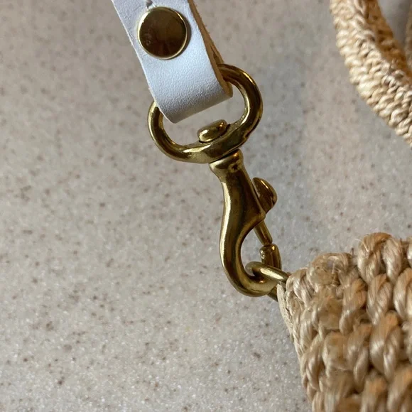 Clare V. Los Angeles Petite Straw Tan Woven NWOT Crossbody Bag - Picture 6 of 11